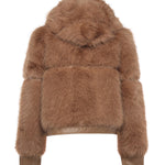 Pelliccia penny con cappuccio 73C19EX02 PENNYNATURALE V° 73 