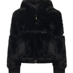 Pelliccia penny con cappuccio 73C19EX02 PENNYNERO V° 73 