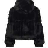 Pelliccia penny con cappuccio 73C19EX02 PENNYNERO V° 73 