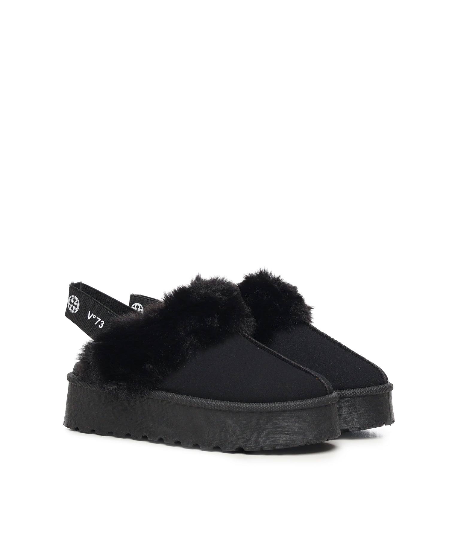 Slippers Sophie con logo 73SC9FP01CAM SOPHIE SHOESNERO V° 73 