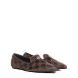 Mocassini Iris Winter con logo 73SC9FV01VEL IRIS WINTERTAUPE V° 73 