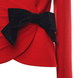 Giacca in wool crepe con fiocco a contrasto 7B0CE520 9Q09QK VALENTINO GARAVANI 