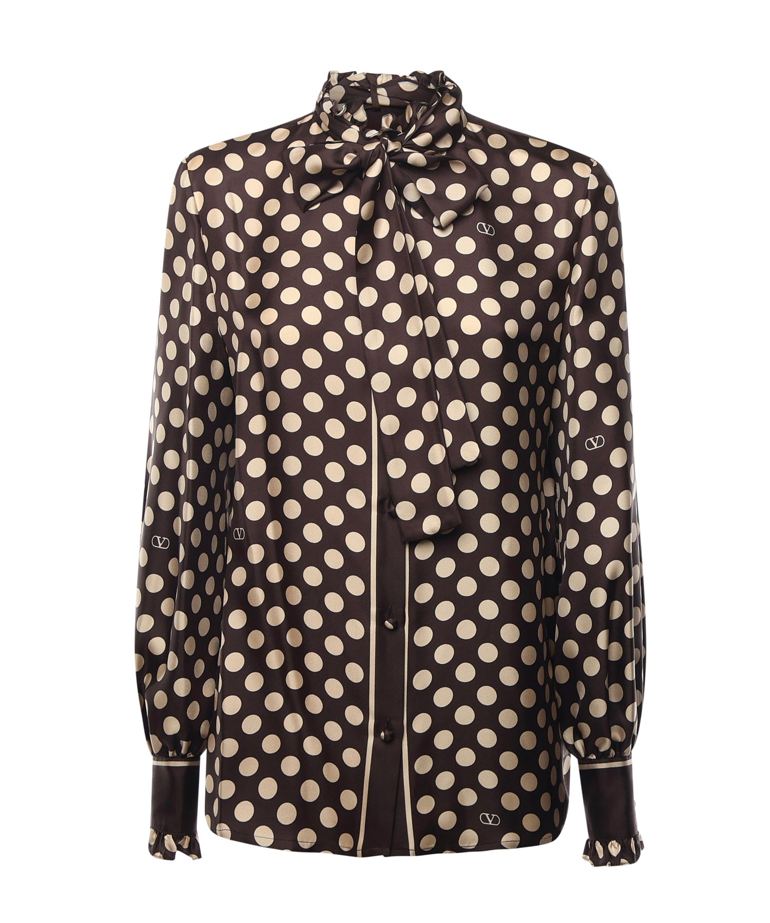 Camicia in twill stampa plus de pois 7B3AB7T7 9JHRDQ VALENTINO GARAVANI 