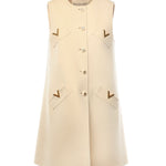 Gilet in compact drat 7B3CF7T0 6JAET5 VALENTINO GARAVANI 