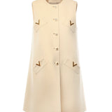 Gilet in compact drat 7B3CF7T0 6JAET5 VALENTINO GARAVANI 