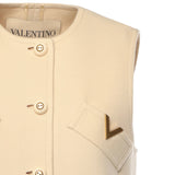 Gilet in compact drat 7B3CF7T0 6JAET5 VALENTINO GARAVANI 