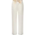 Pantaloni in cotone e lino con fiocco 7B3RB6F4 8T1A03 VALENTINO GARAVANI 
