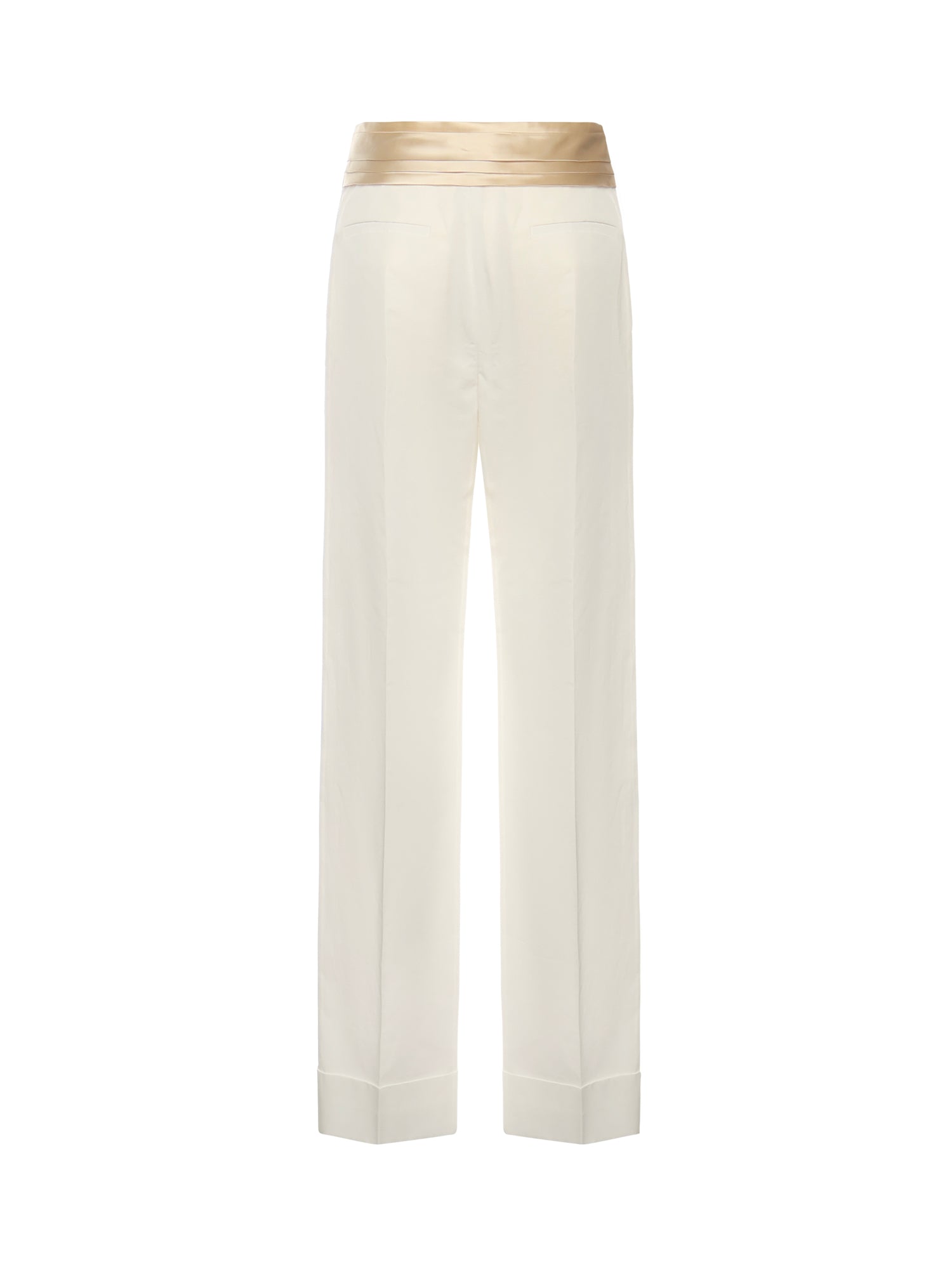 Pantaloni in cotone e lino con fiocco 7B3RB6F4 8T1A03 VALENTINO GARAVANI 