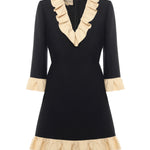 Abito corto in crepe couture con ruches 7B3VADY0 1CFTB1 VALENTINO GARAVANI 
