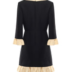 Abito corto in crepe couture con ruches 7B3VADY0 1CFTB1 VALENTINO GARAVANI 