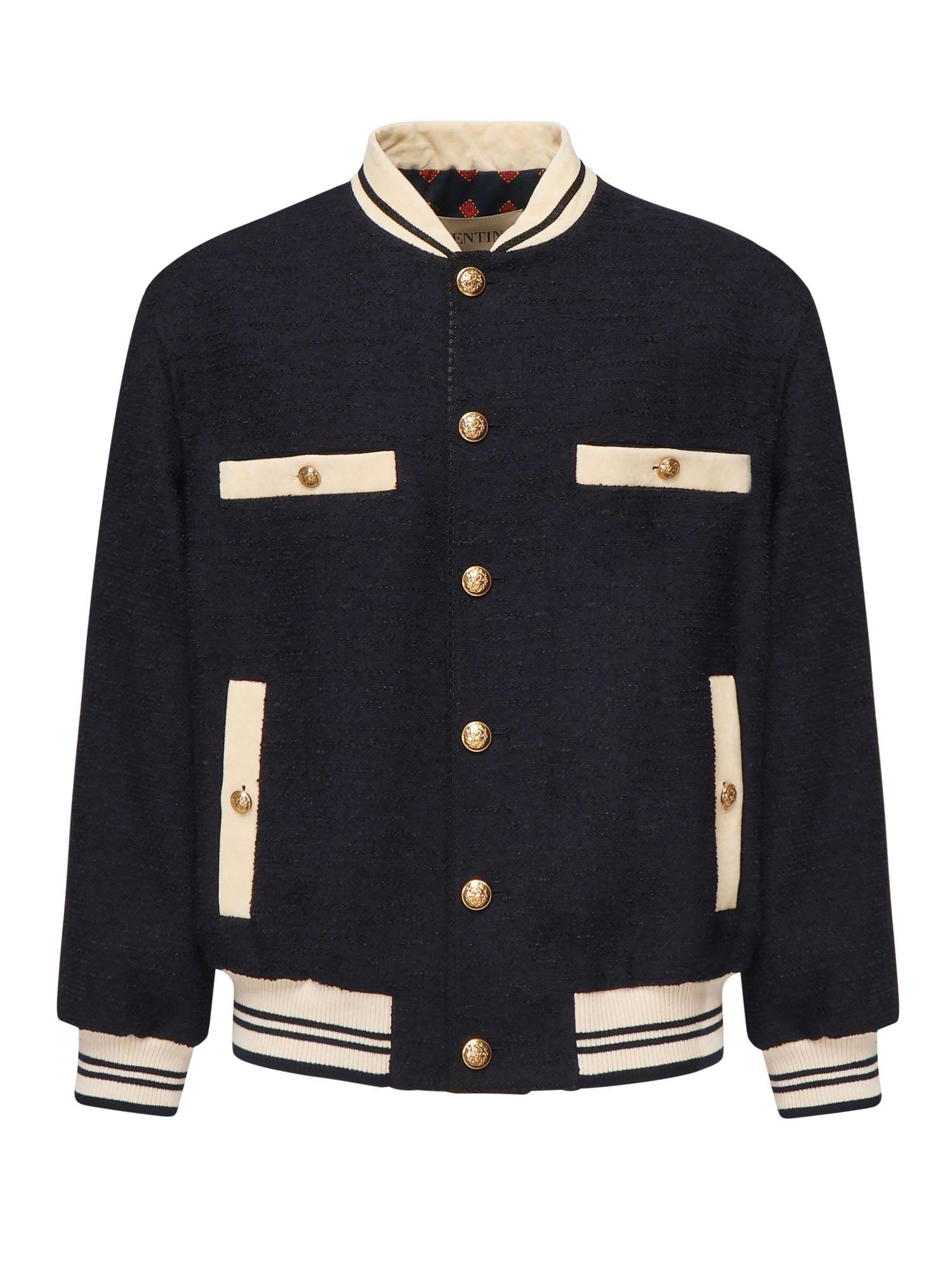 Bomber in tweed di cotone 7V3CIP68 AWL598 VALENTINO GARAVANI 