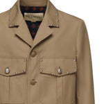 Giacca in cotone con borchie 7V3CIQ30 AWVE04 VALENTINO GARAVANI 