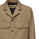 Giacca in cotone con borchie 7V3CIQ30 AWVE04 VALENTINO GARAVANI 
