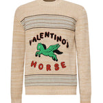 Pullover in lana e cotone con logo 7V3KC34E B27DRY VALENTINO GARAVANI 