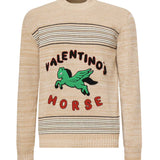 Pullover in lana e cotone con logo 7V3KC34E B27DRY VALENTINO GARAVANI 