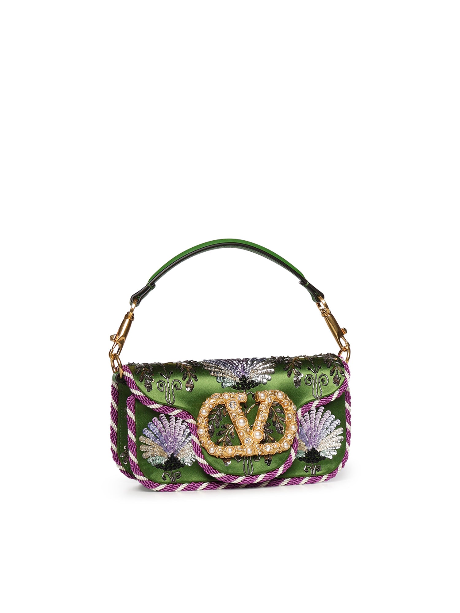 Borsa a spalla Locò ricamata con logo gioiello 7W0B0K53 RQIAAC VALENTINO GARAVANI 