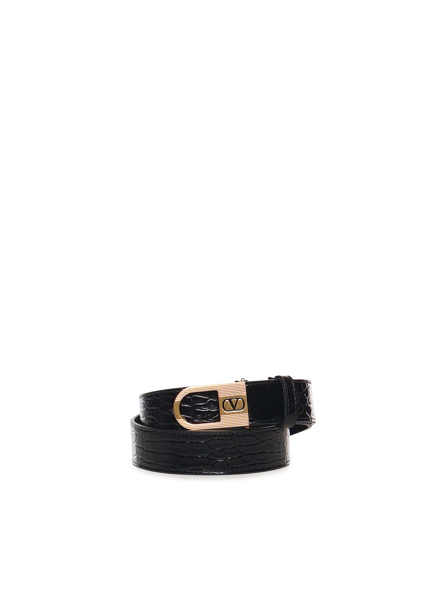 Cintura VLogo Signature in coccodrillo 7W0T0ST8 NHF0NO VALENTINO GARAVANI 