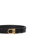 Cintura VLogo Signature in coccodrillo 7W0T0ST8 NHF0NO VALENTINO GARAVANI 