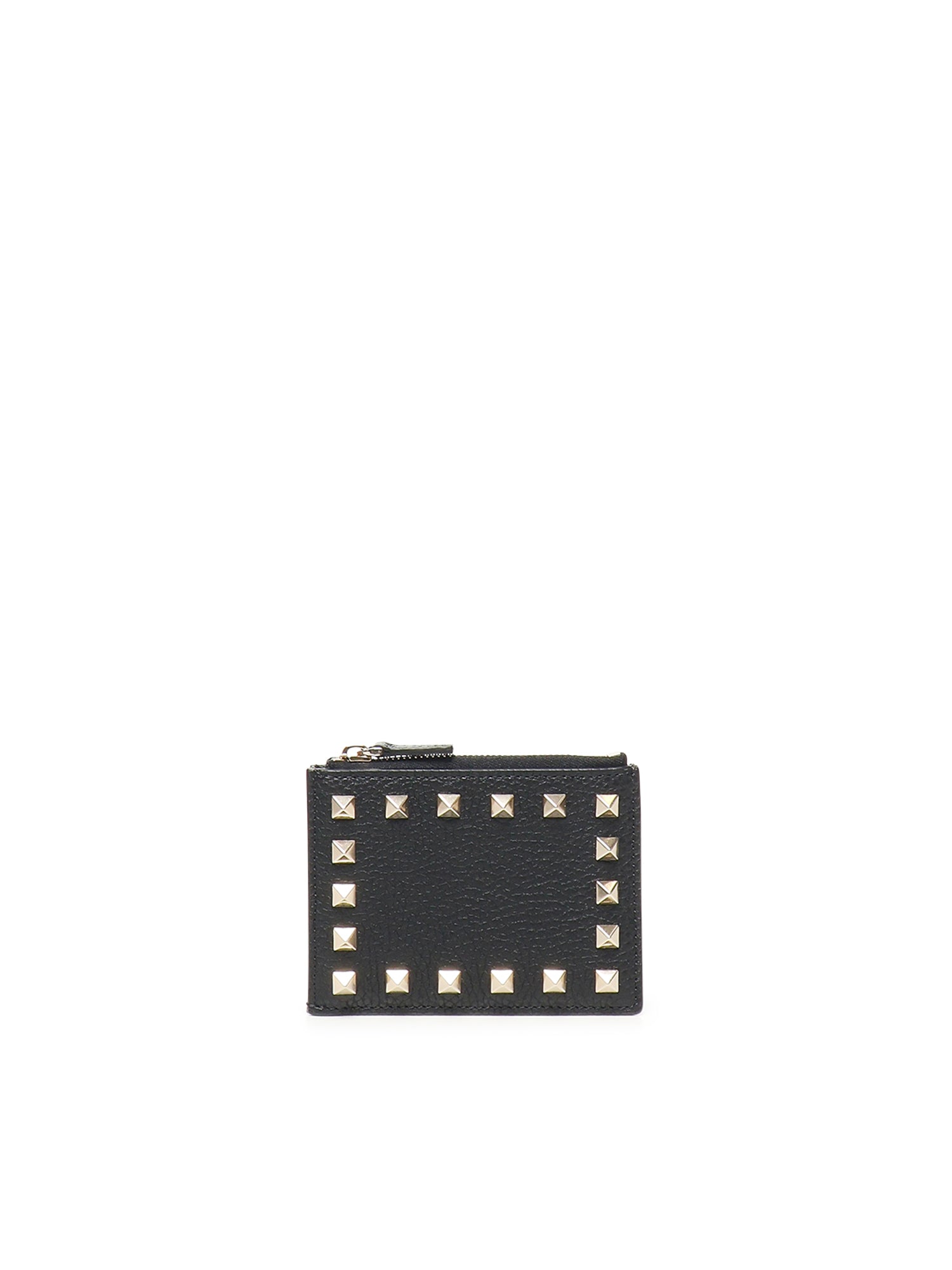 Portacarte Rockstud in vitello granato 7W2P0AI8 VSH0NO VALENTINO GARAVANI 