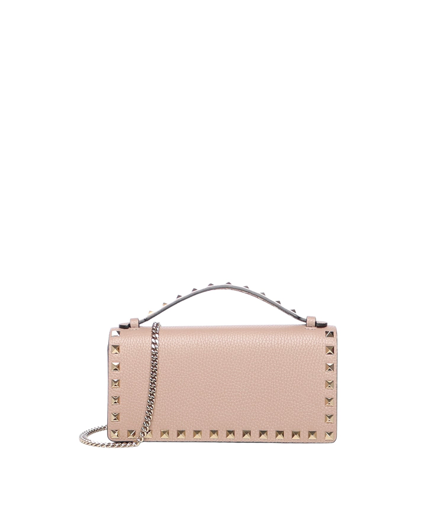Portafoglio con catena Rockstud in vitello 7W2P0AK2 VSHP45 VALENTINO GARAVANI 