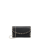 Portafoglio Rockstud in pelle con catena 7W2P0AR6 VSH0NO VALENTINO GARAVANI 