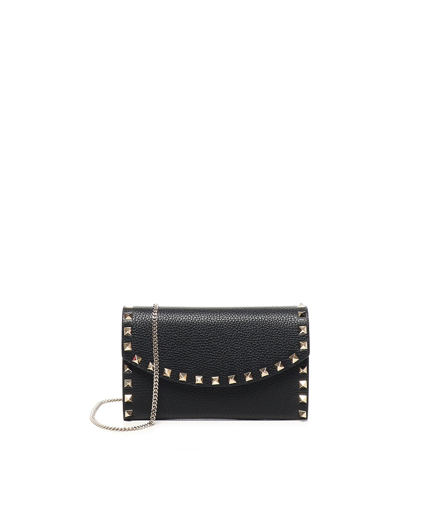 Portafoglio Rockstud in pelle con catena 7W2P0AR6 VSH0NO VALENTINO GARAVANI 