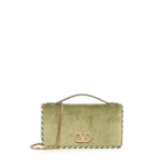 Portafoglio con catena Vlogo Signature in velluto con logo gioiello<BR/> 7W2P0AU1 CPXBCX VALENTINO GARAVANI 