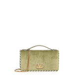 Portafoglio con catena Vlogo Signature in velluto con logo gioiello<BR/> 7W2P0AU1 CPXBCX VALENTINO GARAVANI 