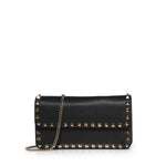 Portafoglio con catena Rockstud in vitello granato 7W2P0S61 VSH0NO VALENTINO GARAVANI 