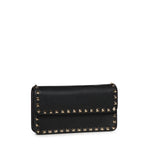 Portafoglio con catena Rockstud in vitello granato 7W2P0S61 VSH0NO VALENTINO GARAVANI 