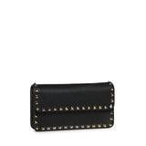 Portafoglio con catena Rockstud in vitello granato 7W2P0S61 VSH0NO VALENTINO GARAVANI 