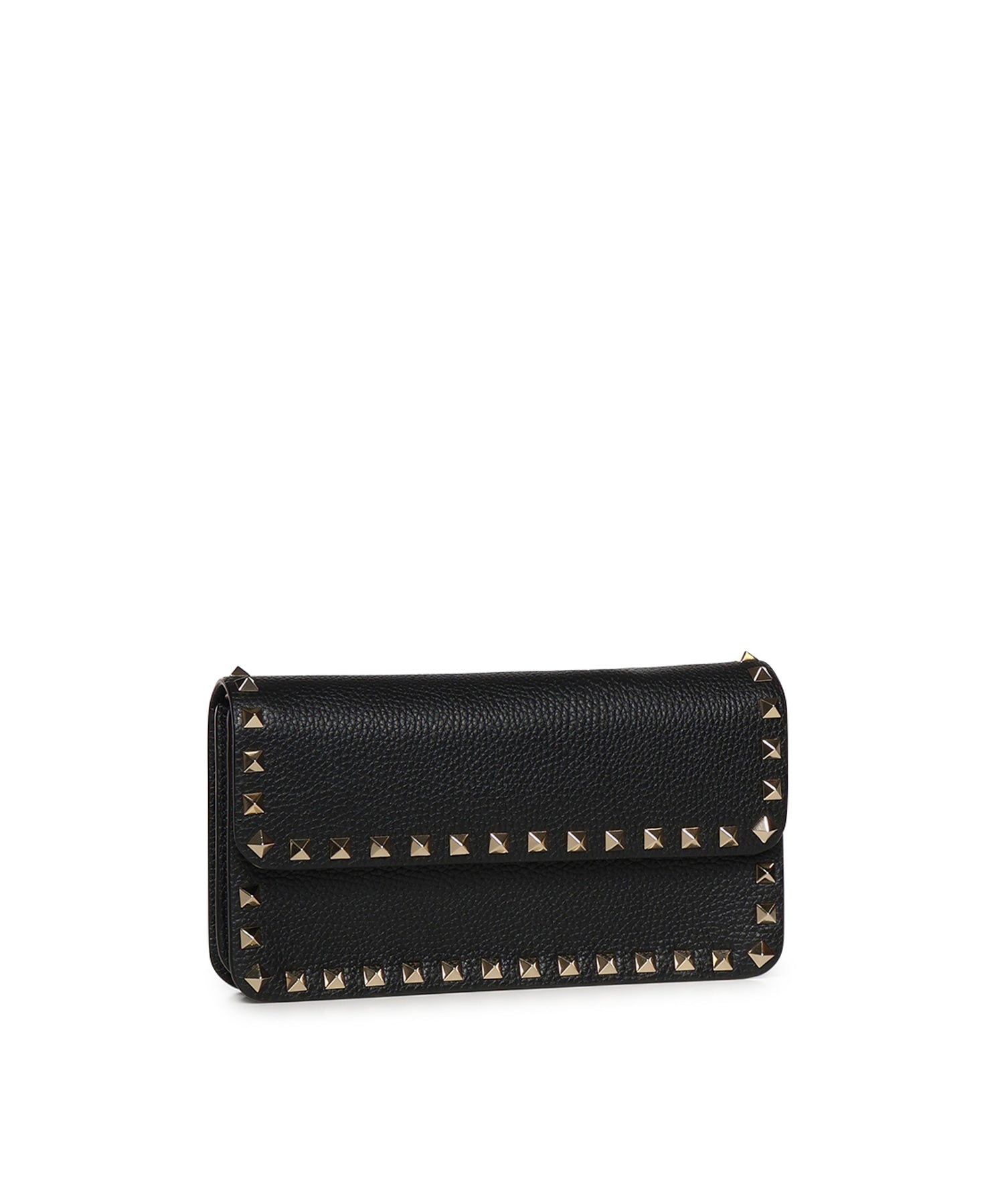 Portafoglio con catena Rockstud in vitello granato 7W2P0S61 VSH0NO VALENTINO GARAVANI 