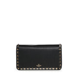 Portafoglio con catena Rockstud in vitello granato 7W2P0S61 VSH0NO VALENTINO GARAVANI 