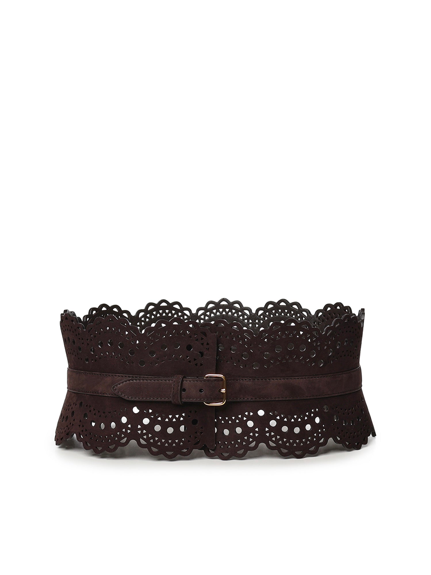 Cintura bustier in nabuk Vienne a onde AA1C082GCA322 U15 ALAIA 
