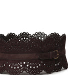Cintura bustier in nabuk Vienne a onde AA1C082GCA322 U15 ALAIA 