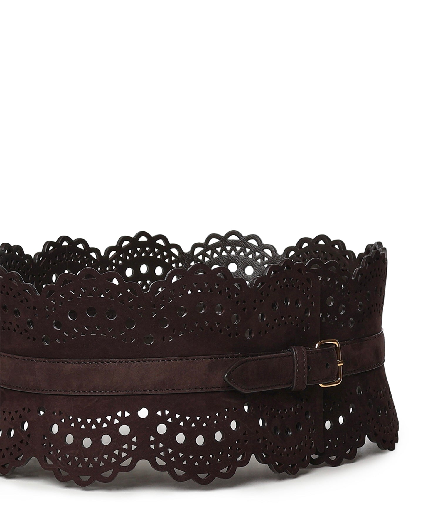 Cintura bustier in nabuk Vienne a onde AA1C082GCA322 U15 ALAIA 