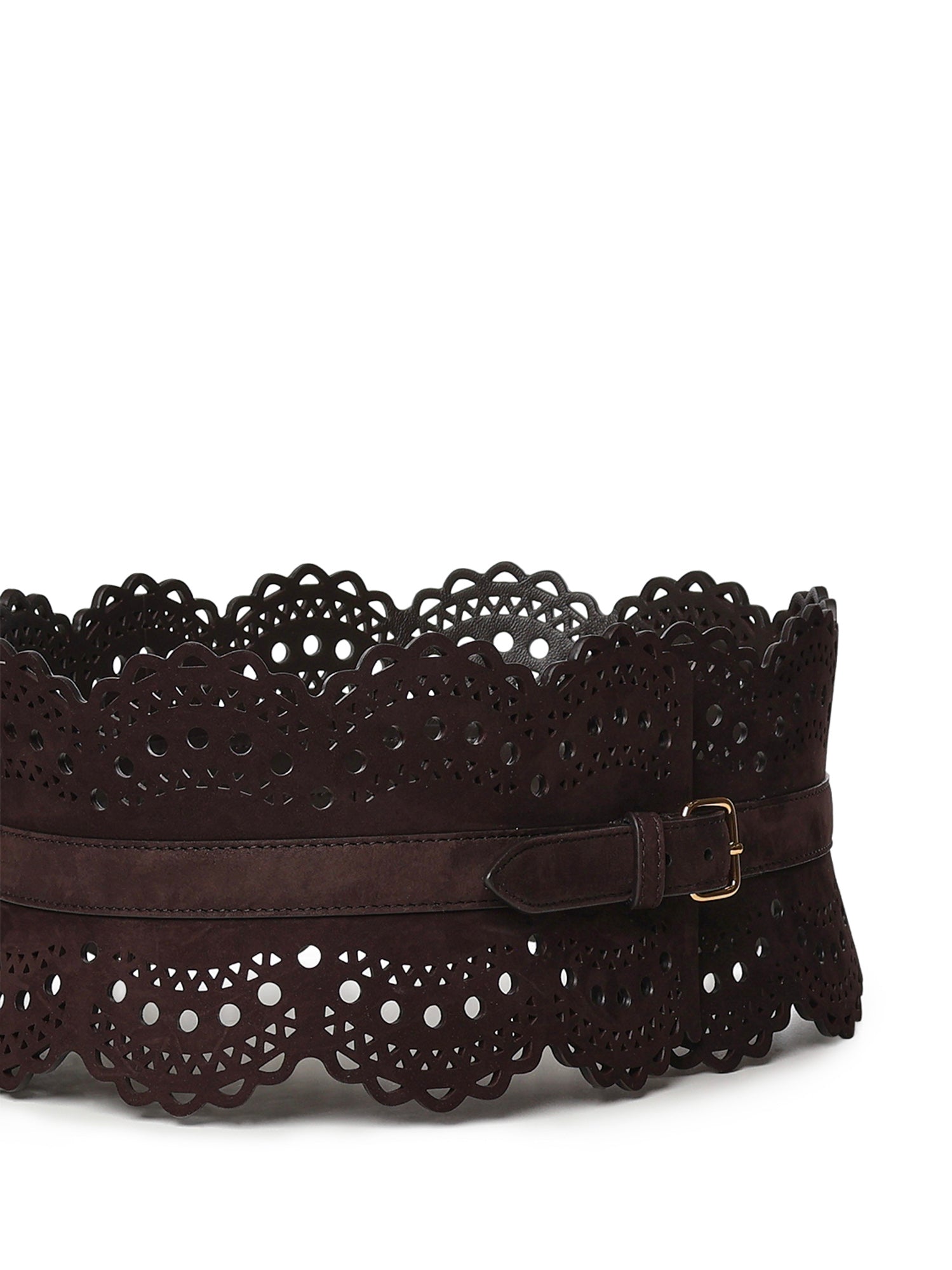Cintura bustier in nabuk Vienne a onde AA1C082GCA322 U15 ALAIA 