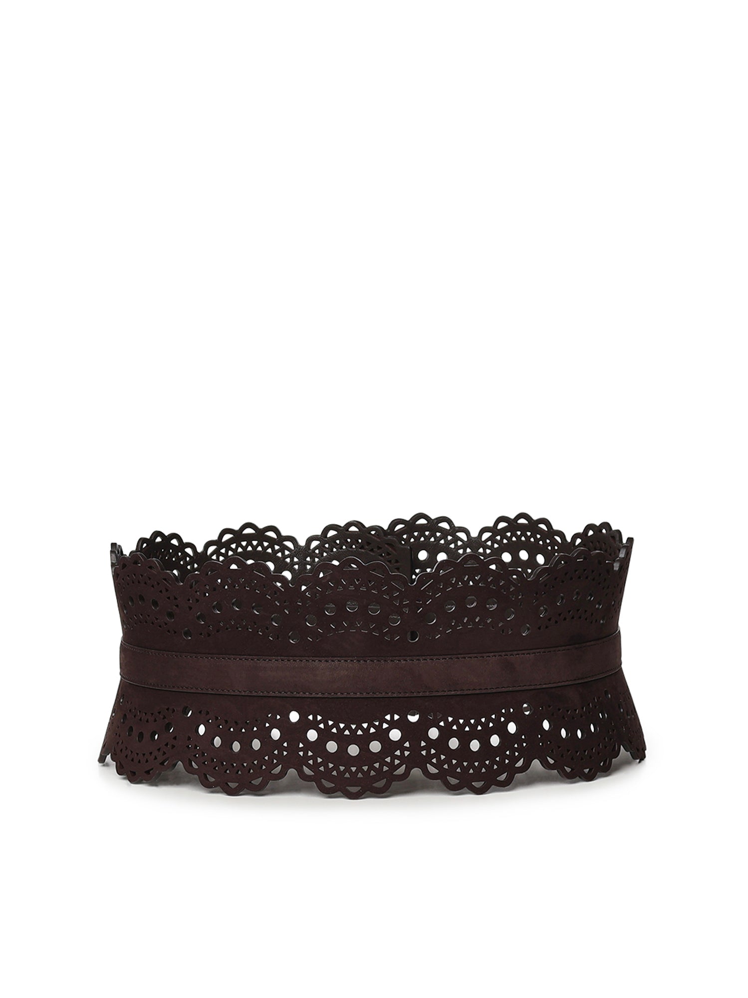 Cintura bustier in nabuk Vienne a onde AA1C082GCA322 U15 ALAIA 