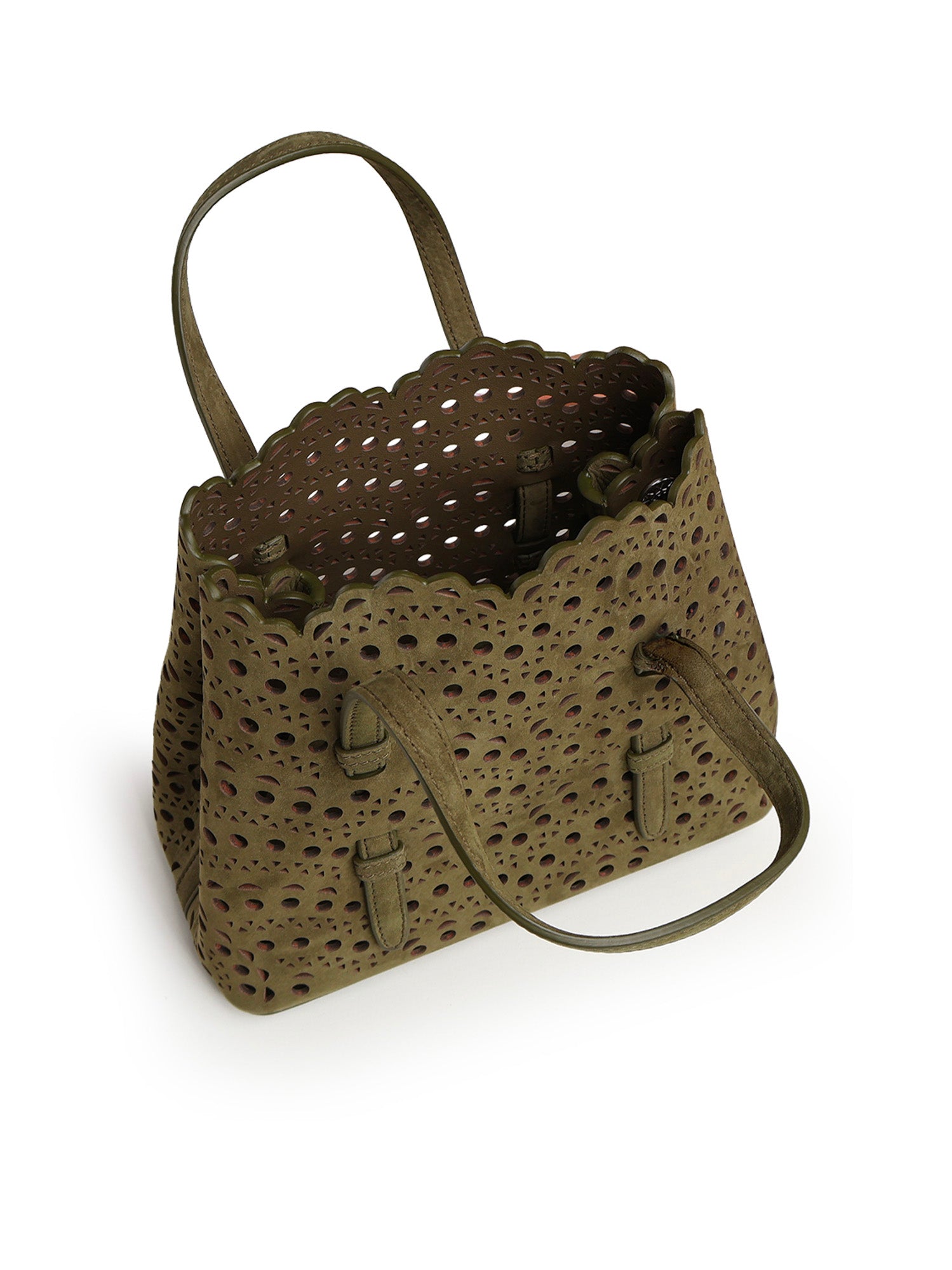 Borsa Mina 25 in nabuk Vienne a onde AA1S06720CA322 U21 ALAIA 