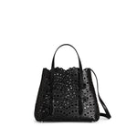 Tote bag piccola Mina 20 in pelle di vitello AA1S06720I251 999 ALAIA 