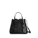 Tote bag piccola Mina 20 in pelle di vitello AA1S06720I251 999 ALAIA 
