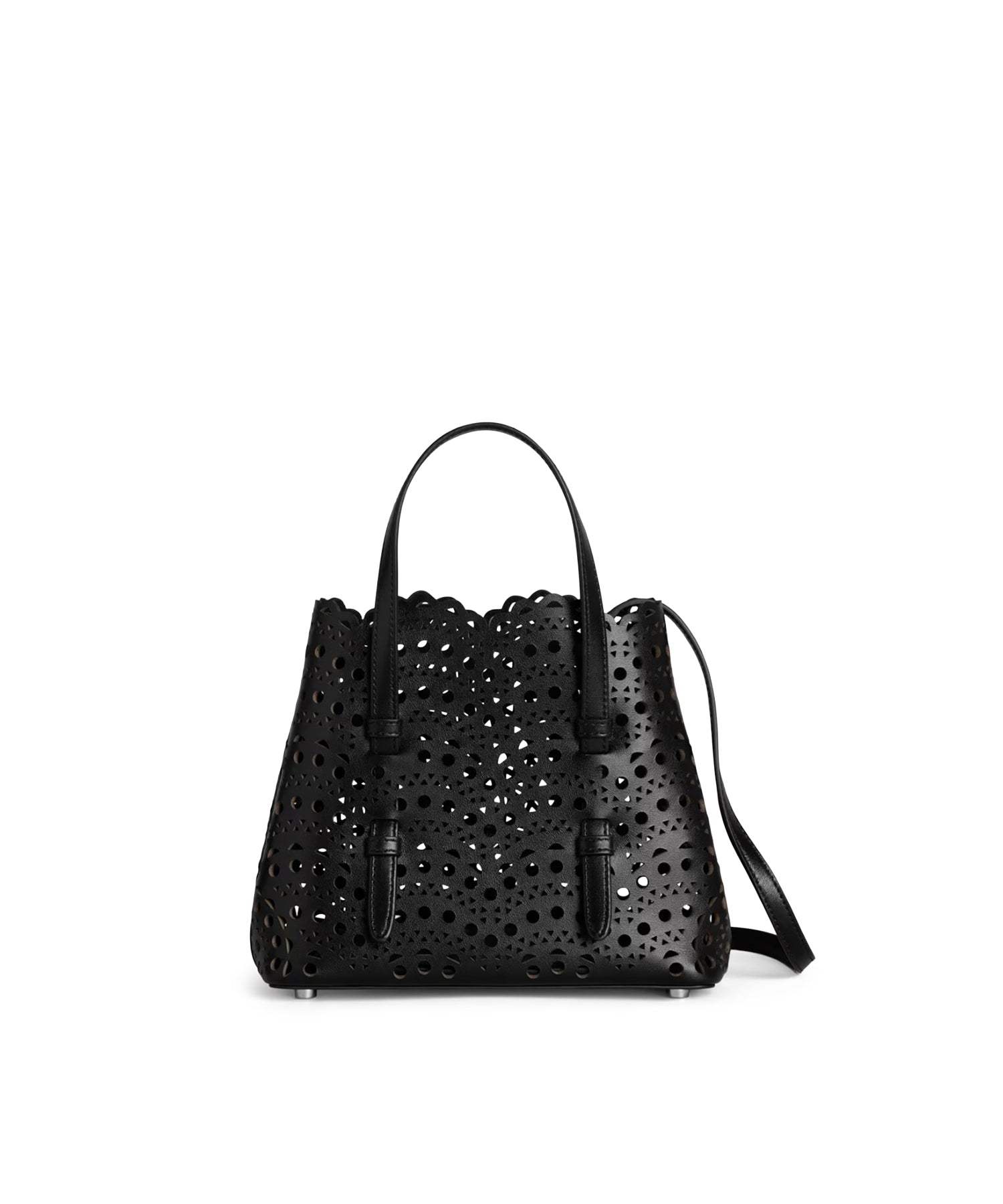 Tote bag piccola Mina 20 in pelle di vitello AA1S06720I251 999 ALAIA 