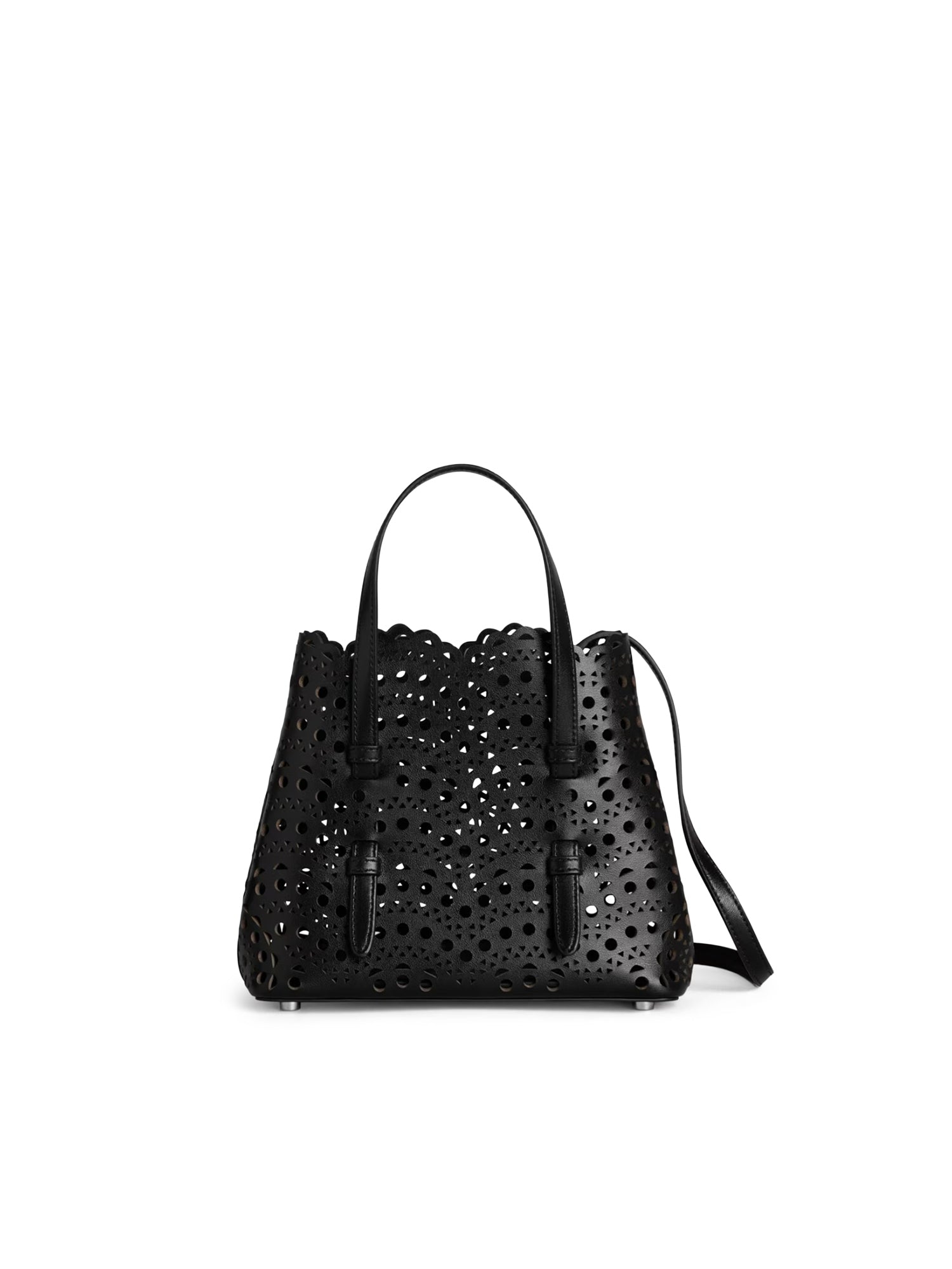 Tote bag piccola Mina 20 in pelle di vitello AA1S06720I251 999 ALAIA 