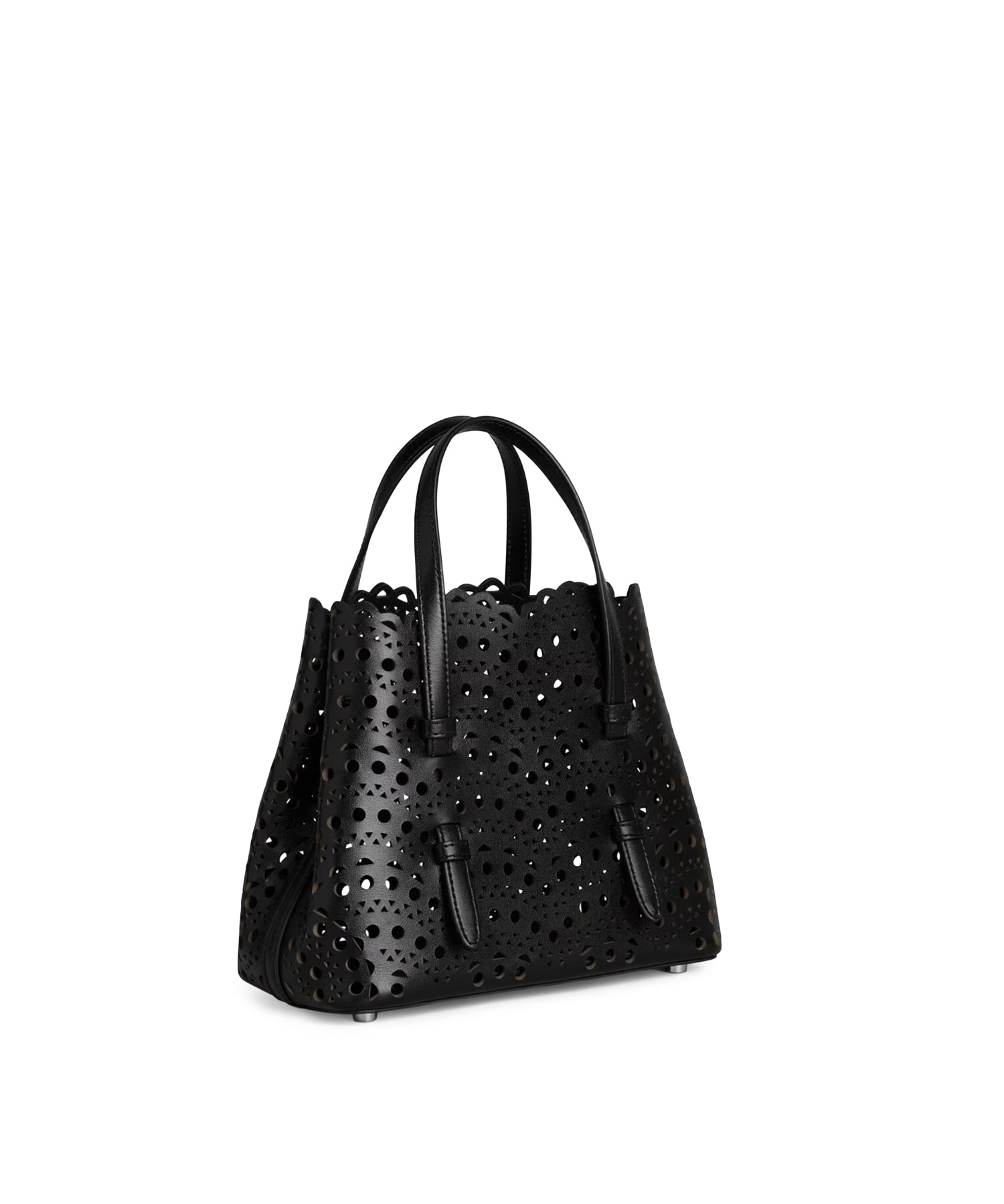 Tote bag piccola Mina 20 in pelle di vitello AA1S06720I251 999 ALAIA 