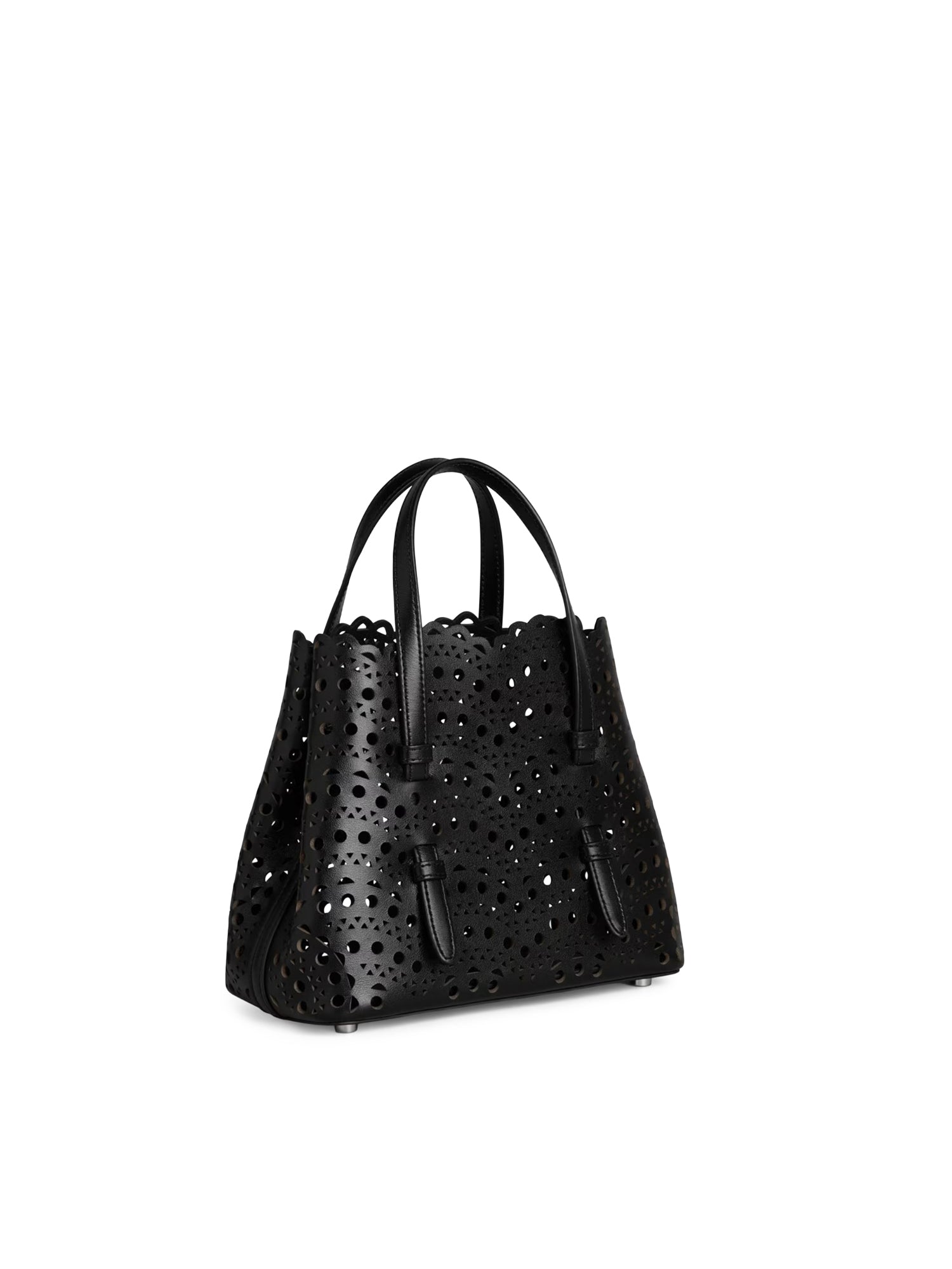 Tote bag piccola Mina 20 in pelle di vitello AA1S06720I251 999 ALAIA 