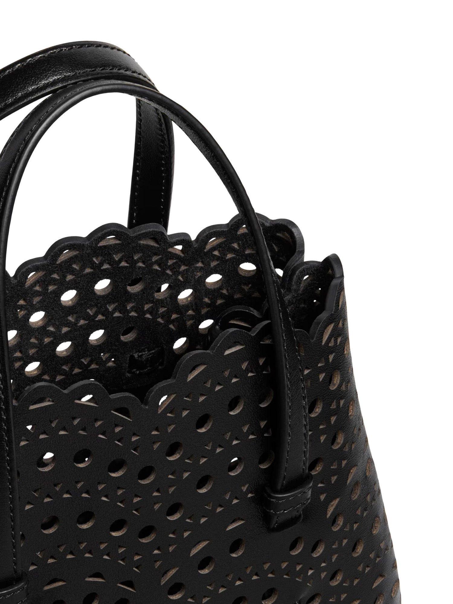 Tote bag piccola Mina 20 in pelle di vitello AA1S06720I251 999 ALAIA 