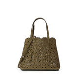 Borsa Mina 25 in nabuk Vienne a onde AA1S06725CA322 U21 ALAIA 