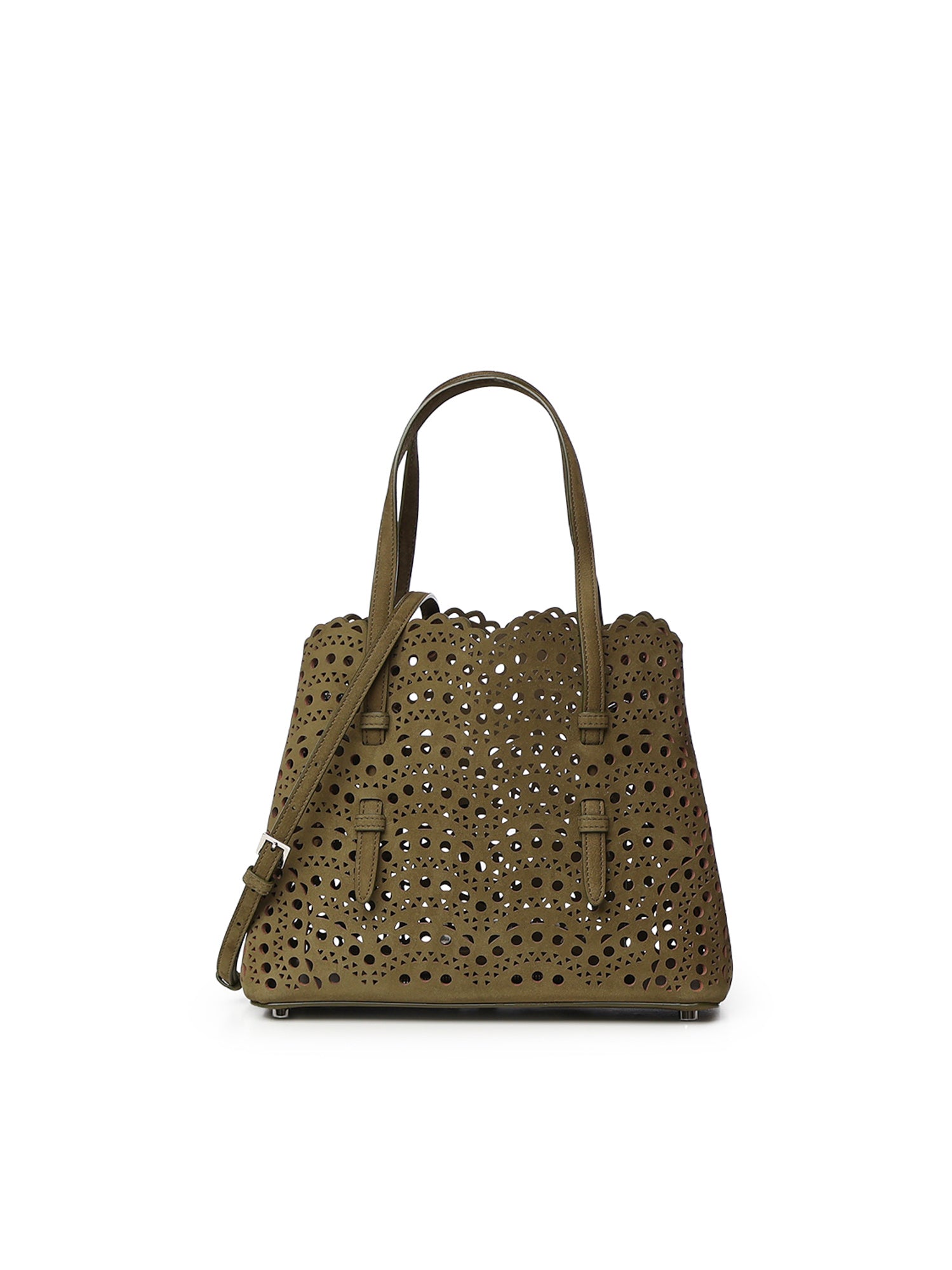 Borsa Mina 25 in nabuk Vienne a onde AA1S06725CA322 U21 ALAIA 