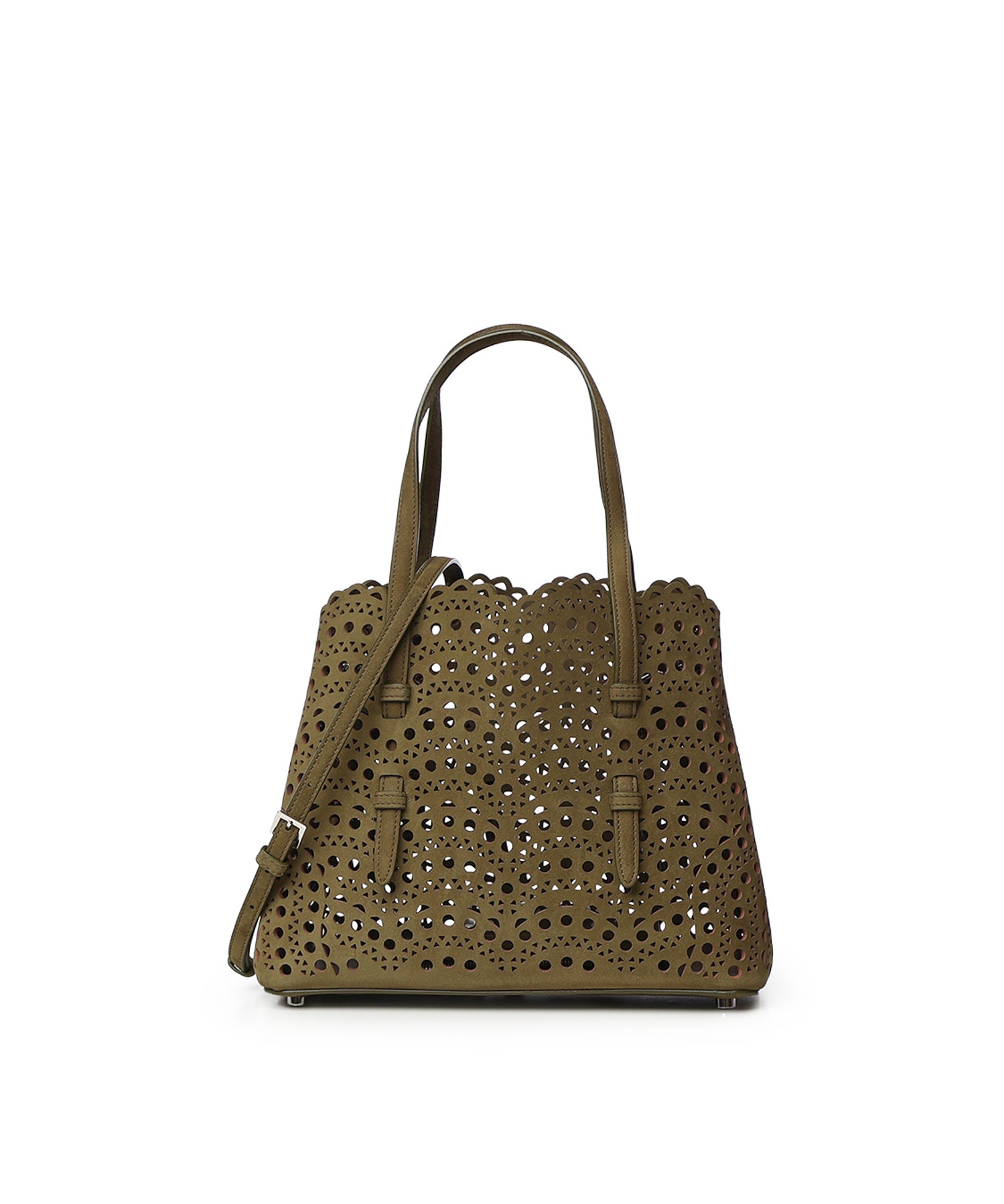 Borsa Mina 25 in nabuk Vienne a onde AA1S06725CA322 U21 ALAIA 