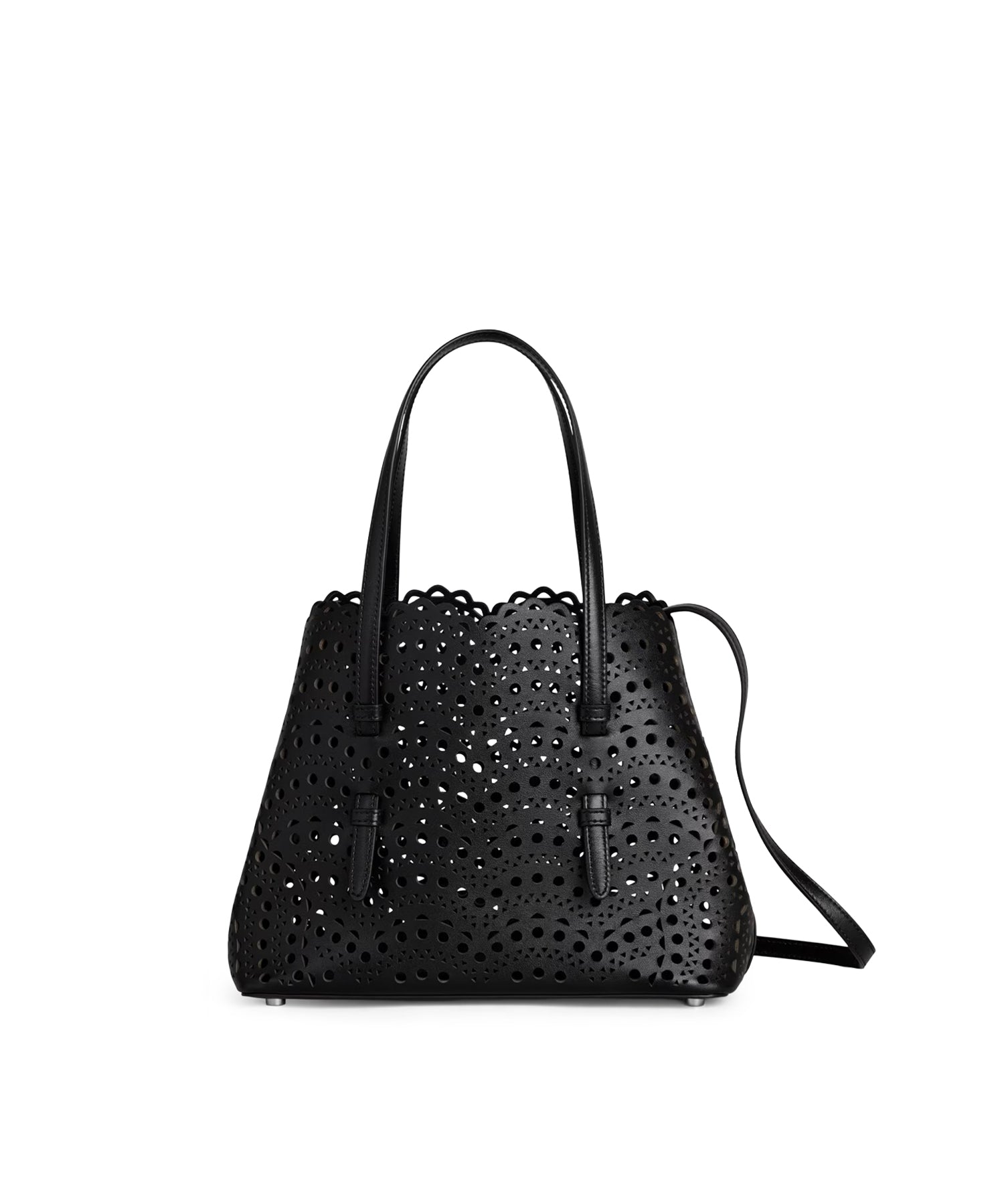 Tote bag piccola Mina 25 in pelle di vitello AA1S06725I251 999 ALAIA 